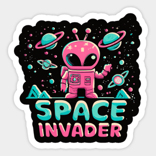 Space Invader Alien Space Sticker